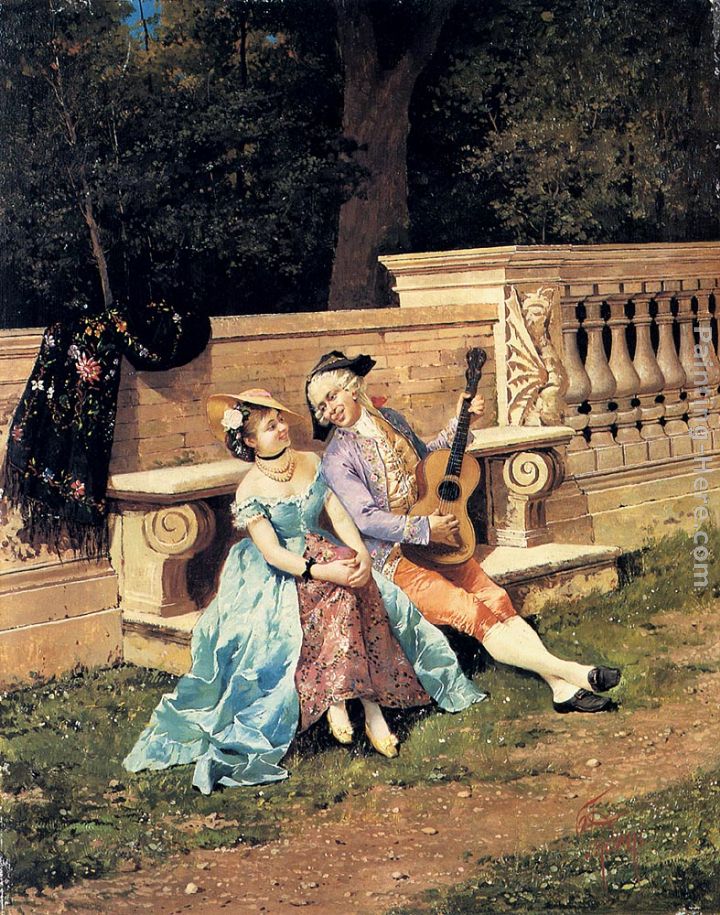 The Serenade painting - Filippo Indoni The Serenade art painting